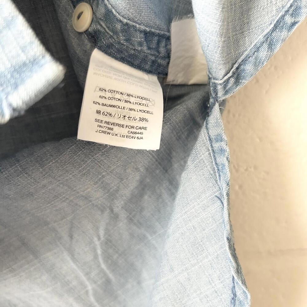 Madewell Chambray Button Up Collared Oversized Bl… - image 4